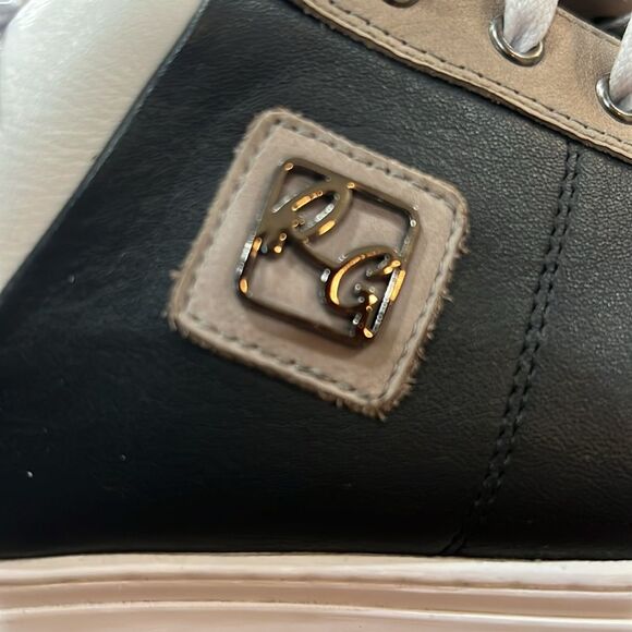 Robert Graham Trixie RG5346L Men’s 10.5 White Tan Black Leather Low Top Sneakers - Picture 10 of 10